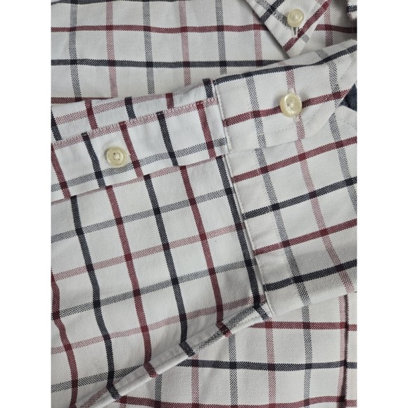 Cremieux Classics Men's 3XT Red Gray White Check Plaid Long Sleeve Button Down - Picture 6 of 14